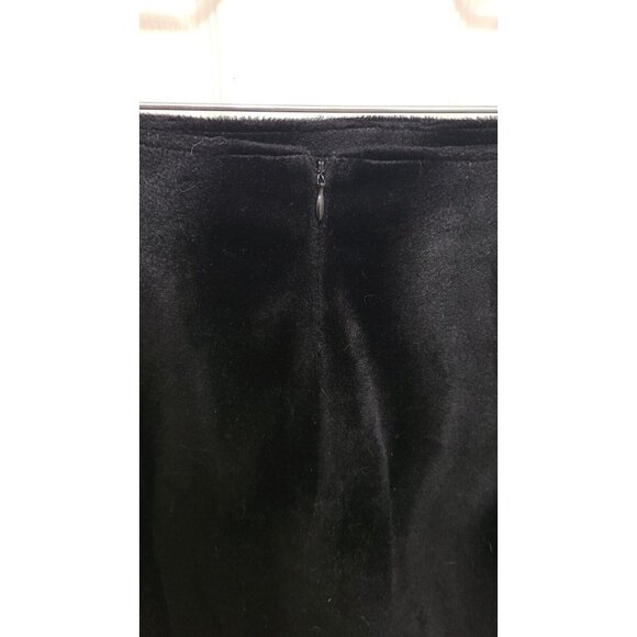 Vtg 90s Y2K Steven Paul Women's Mini Skirt Faux Fur/Crushed Velvet Black Size 4 - Picture 6 of 8